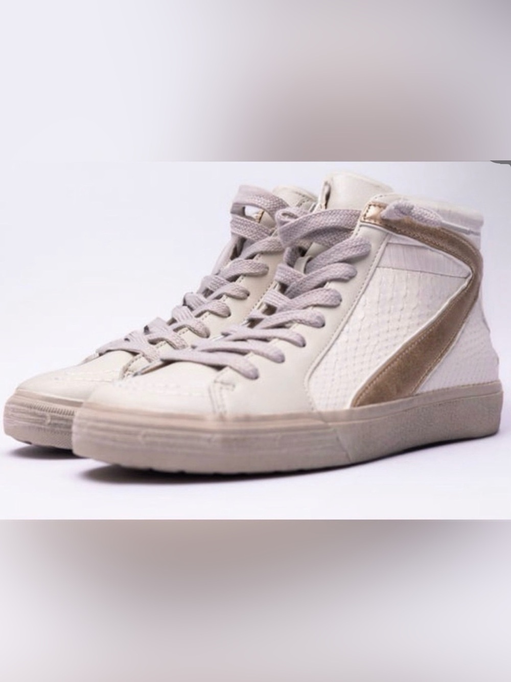 ShuShop Rooney Bone Snake High-Top Sneakers